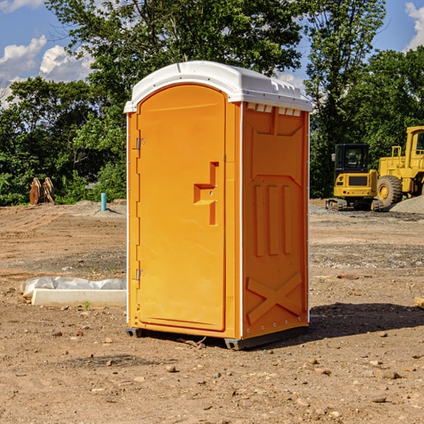 how often are the portable restrooms cleaned and serviced during a rental period in Oak Bluffs